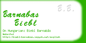 barnabas biebl business card
